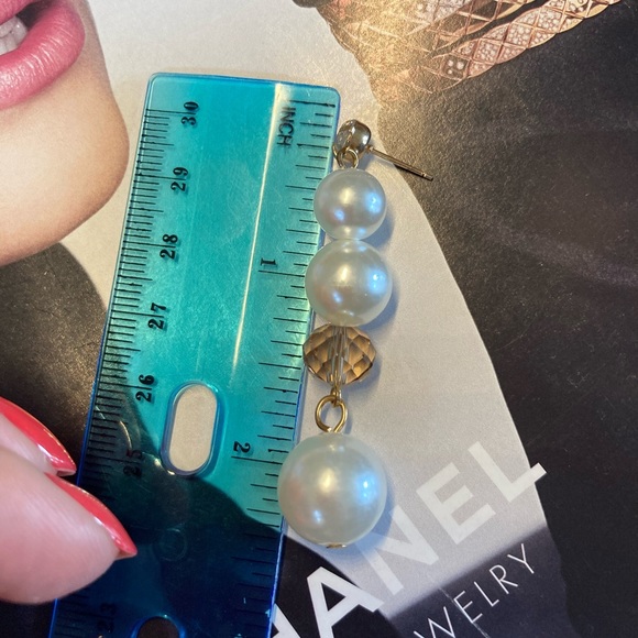 Long Pearl Earrings - Picture 2 of 2